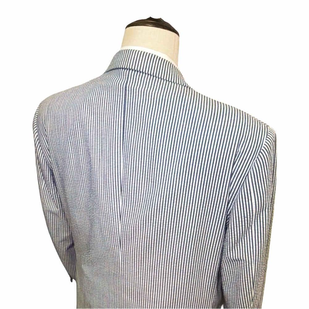 Alan NY Men’s Blue White Seersucker Suit | Summer Classic | Southern Charm - Picture 6 of 15
